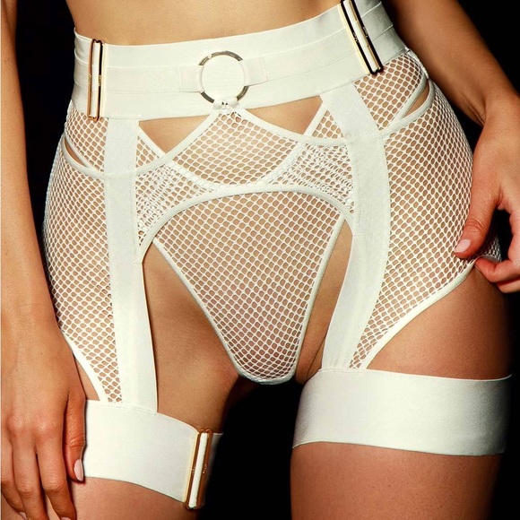 Honey Birdette AXL IVORY Bodysuit + Suspenders Set - Picture 11 of 16